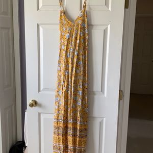 Old Navy Yellow Floral Maxi Dress